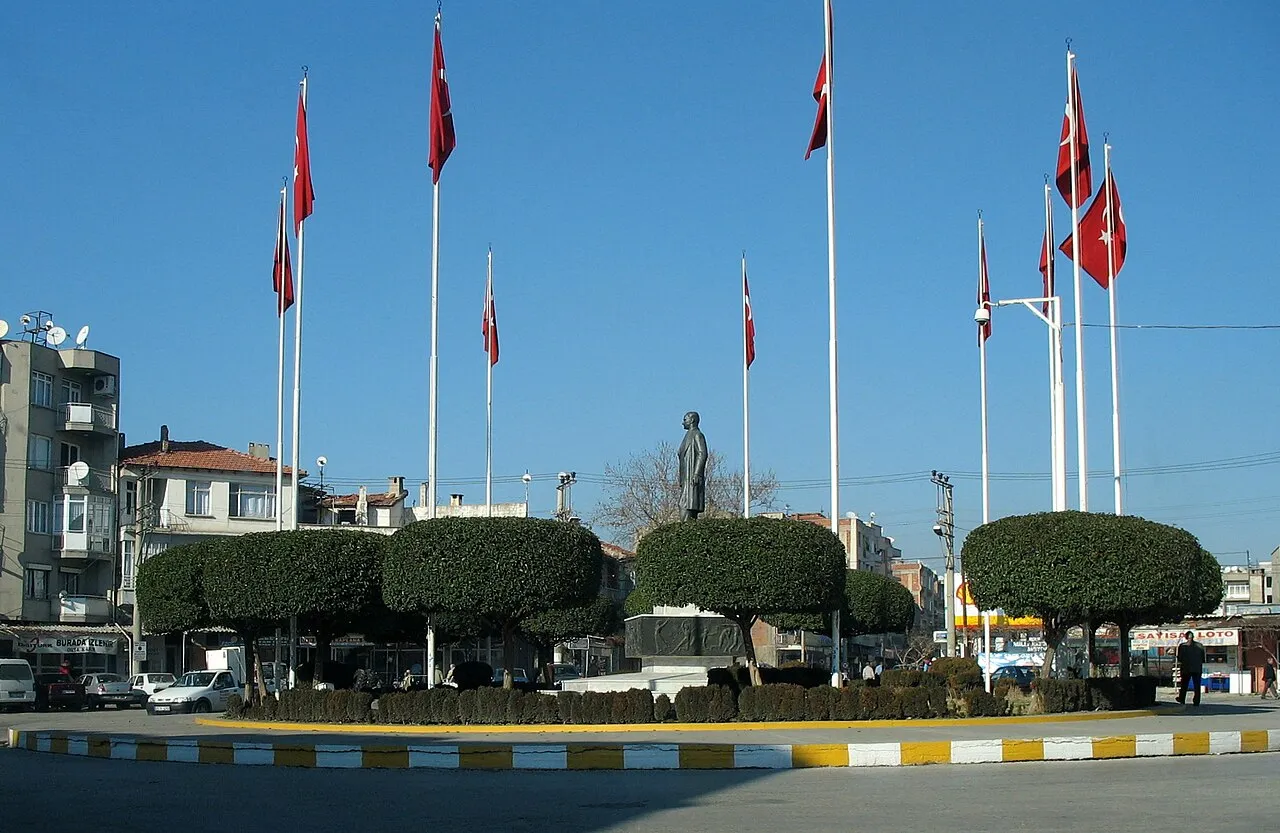 Het centrum van Akhisar, het district in de provincie Manisa bij de plek van het ongeval.