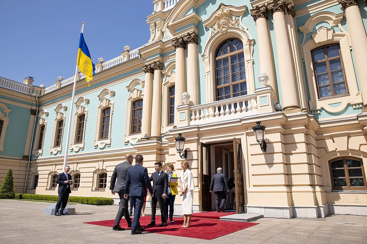 Volodymyr Zelenski tijdens zijn inauguratie als president van Oekraïne, 20 mei 2019