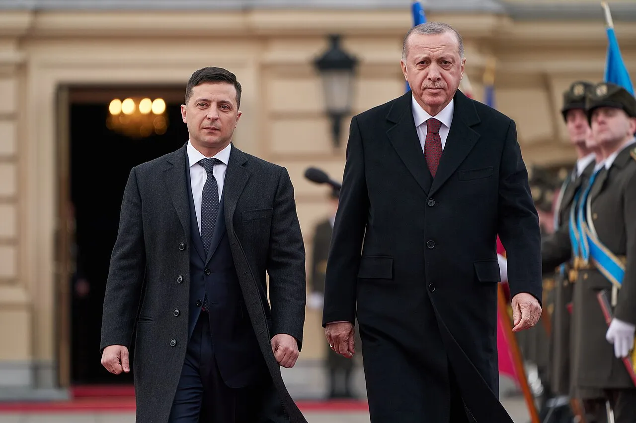 Oekraïens president Zelenski en Turks president Erdoğan tijdens een eerdere ontmoeting.